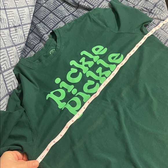 Chick-Fil-A Green Men’s Shirt with Pickle Print - Picture 4 of 6